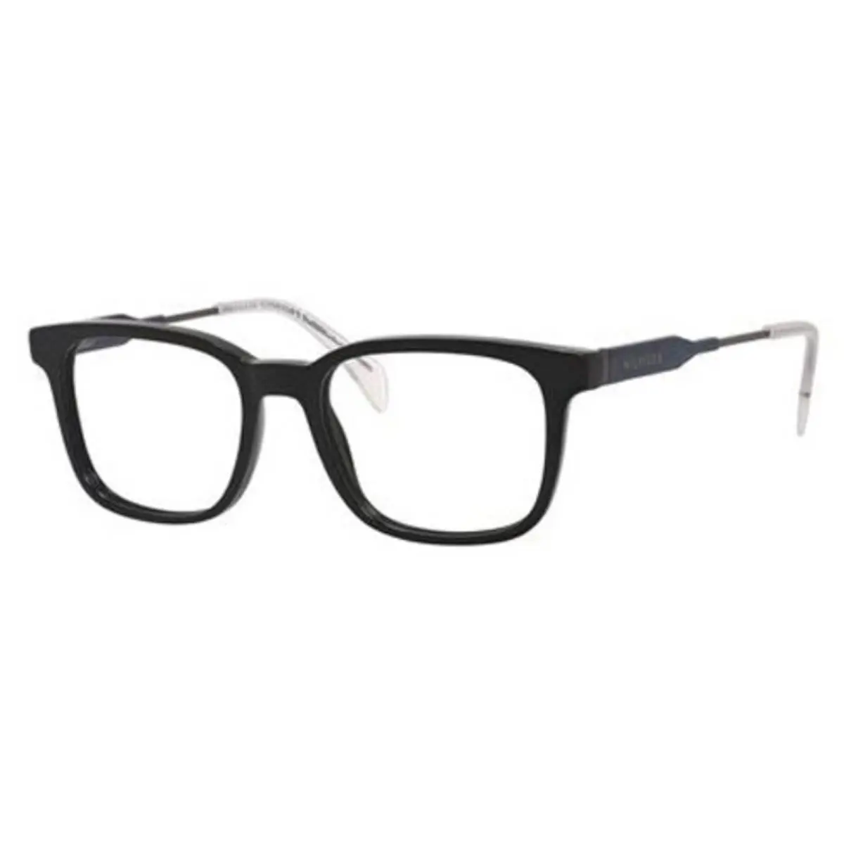 Tommy Hilfiger Men`s Black Ruthenium Soft Square Eyeglass Frame - TH1351 0JW9 18