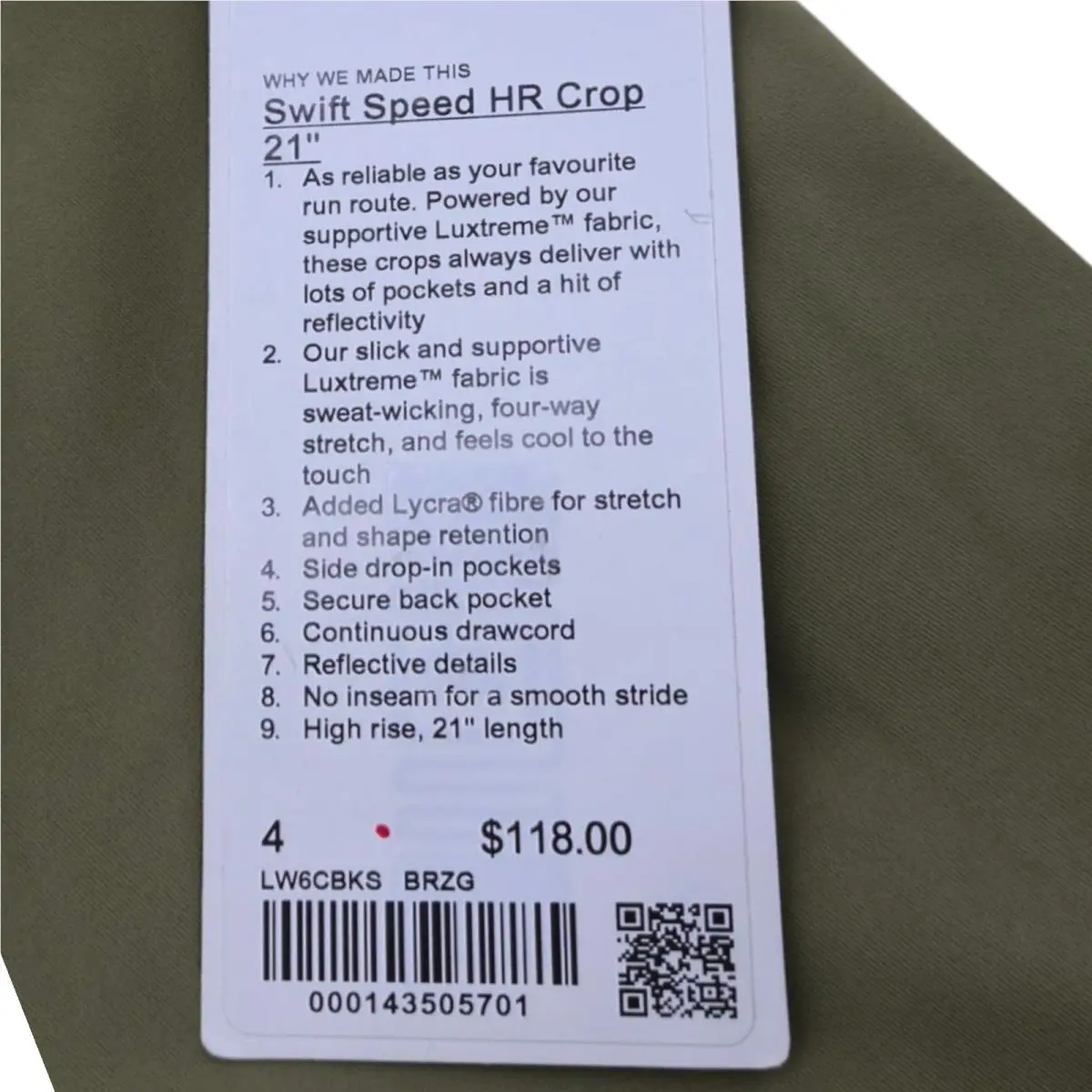 Lululemon clothing - LW6CBKS - LW6CBKS - BRZG 3