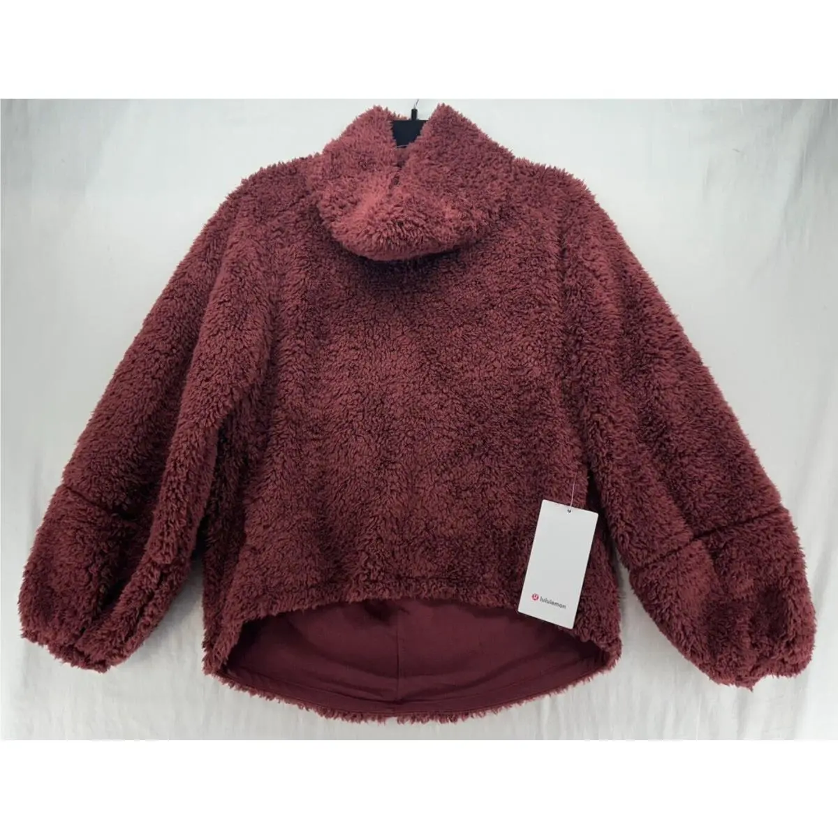 Lululemon Warmth Restore Sherpa Pullover Cowlneck Sweater Savannah Red Size Xs/s
