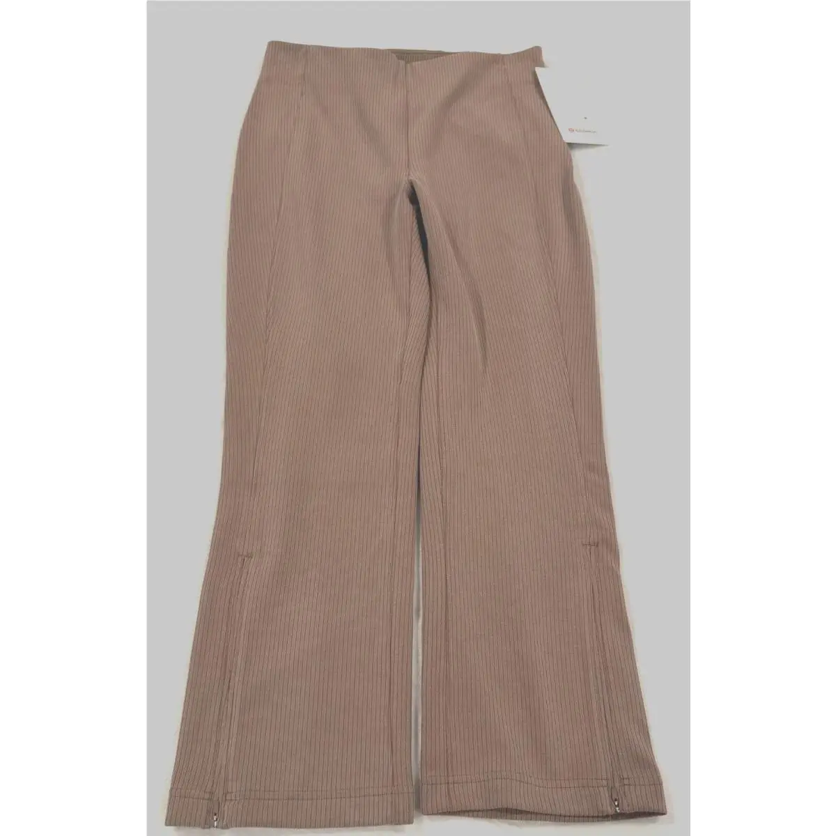 Lululemon Ribbed Softstreme Zip-leg HR Crop Pant 25 Inseam Tptc Taupe Size 10