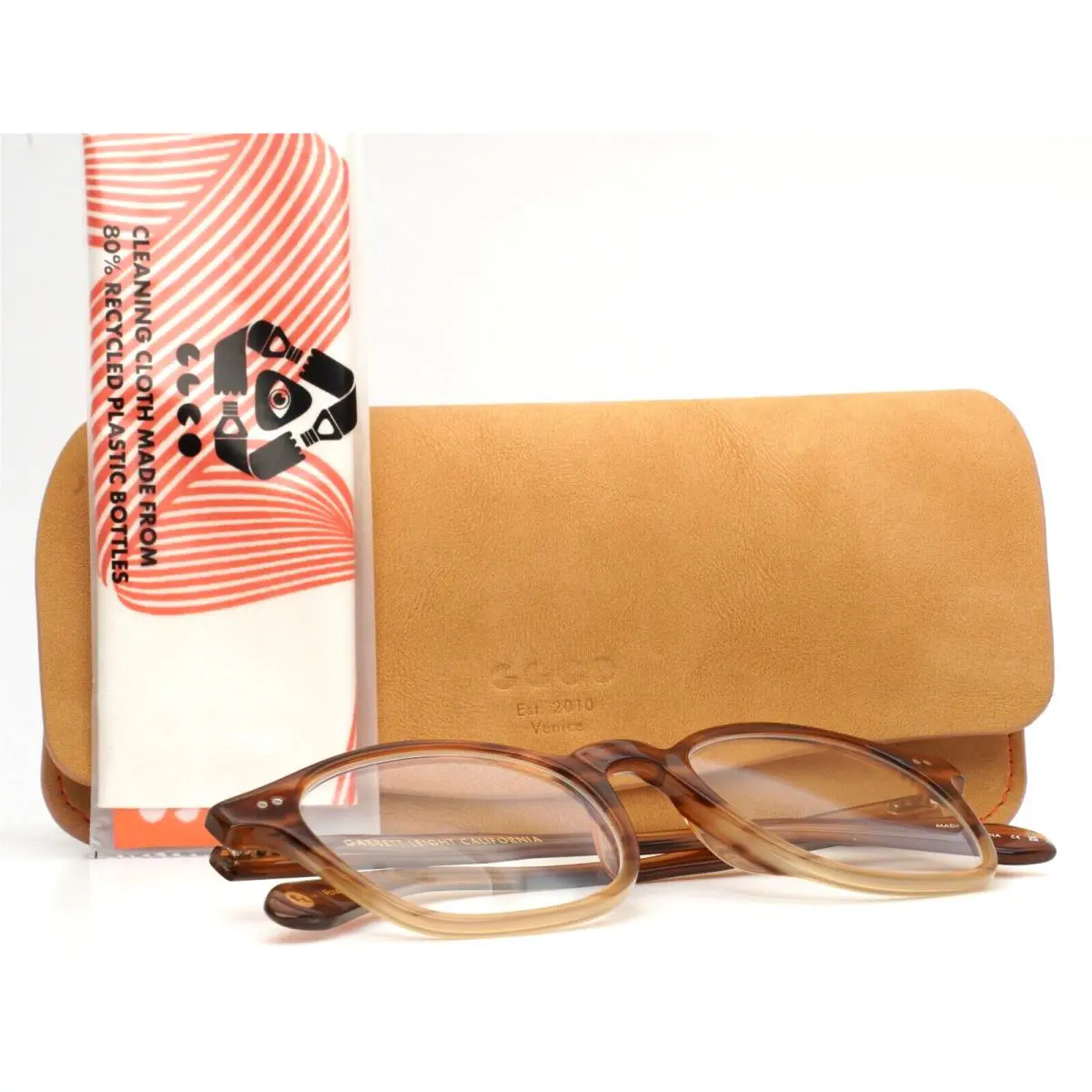 Garrett Leight Riley Btf Brown Horn Fade Womens Square Eyeglasses 48-22-140 B:43