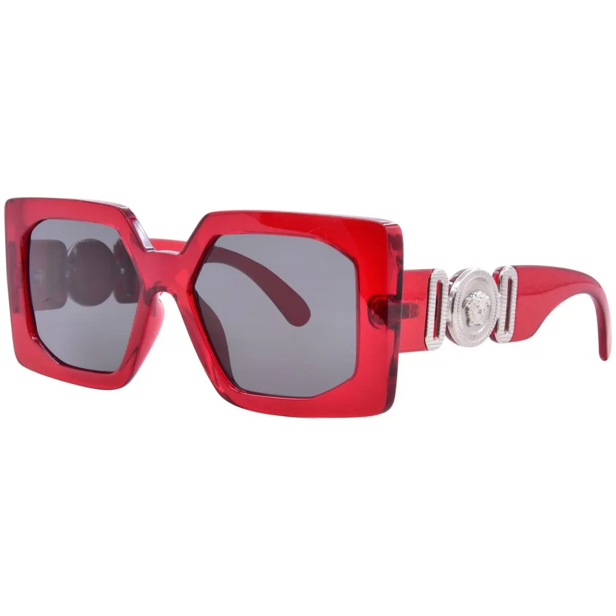 VE4478U 314/87 White/dark Grey 55-17-140 Sunglasses by Versace