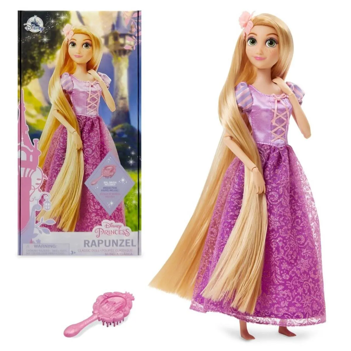 Disney Store Tangled Rapunzel Classic Doll 11 1/2`` Fully Poseable