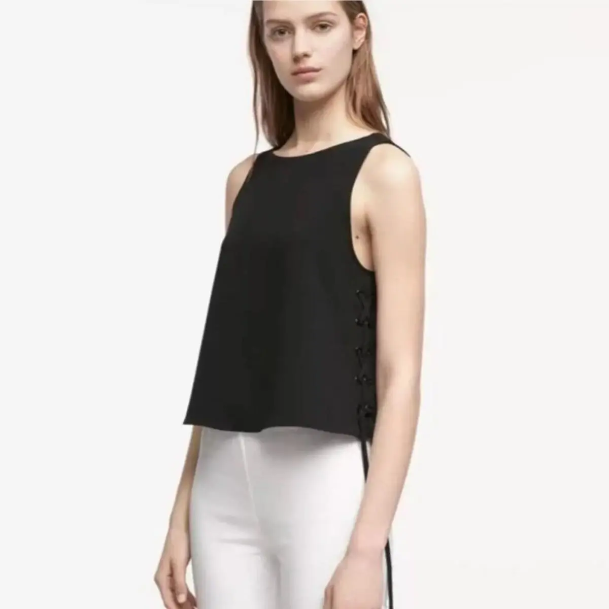 Rag Bone Eliza Tunic Top Black Size Large by Rag & Bone