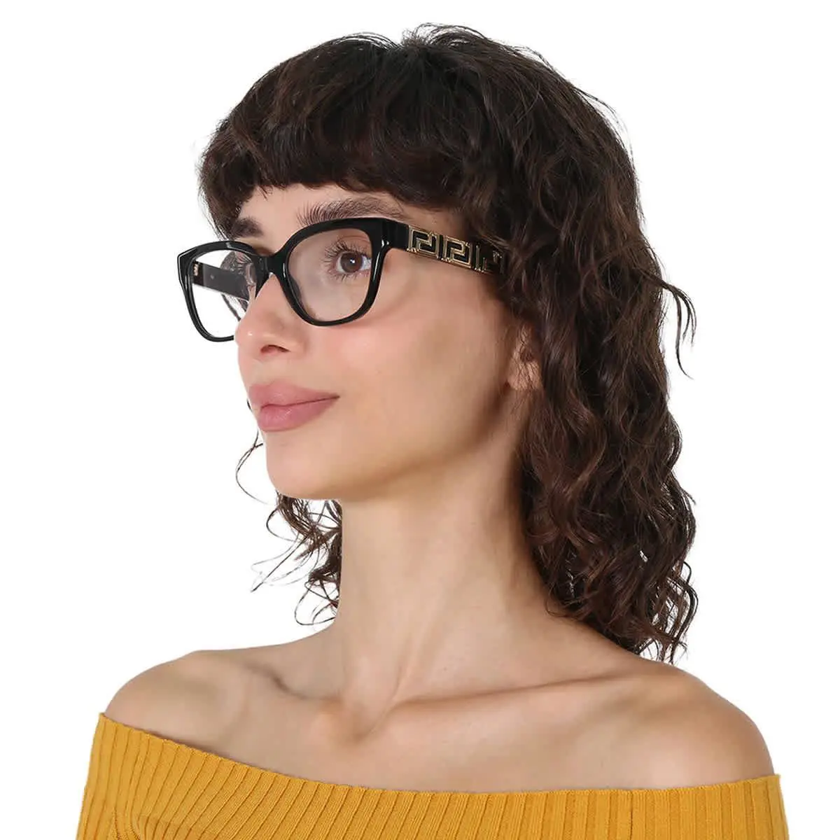 Versace Demo Rectangular Ladies Eyeglasses VE3338 GB1 54 VE3338 GB1 54