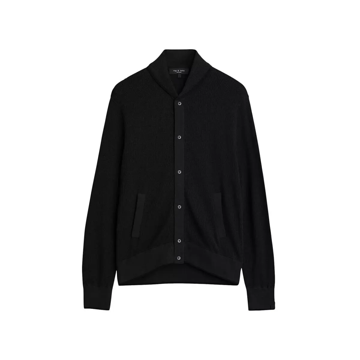 Rag Bone Harvey Bomber Jacket Black XL Full Snap Baseball Collar