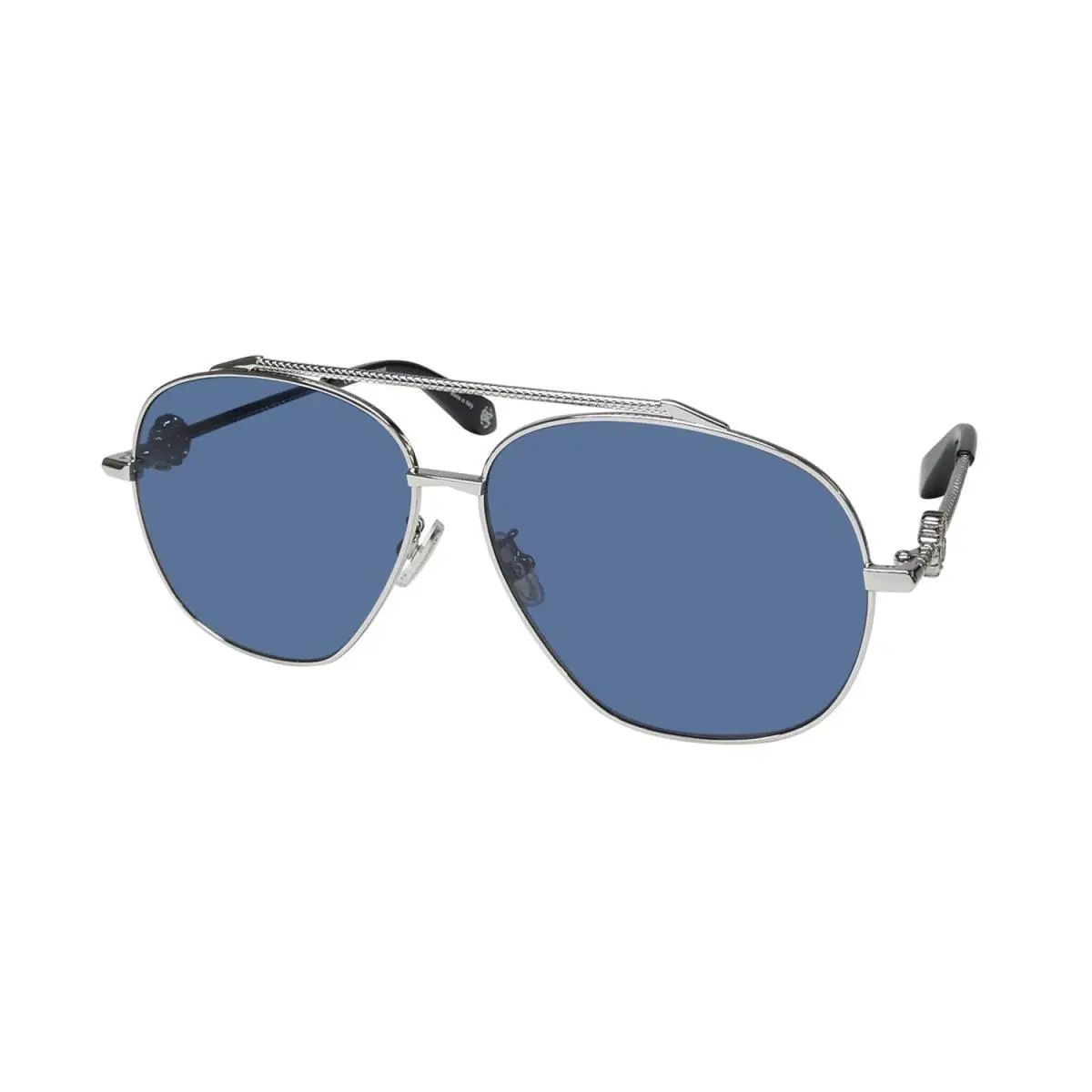 Roberto Cavalli SRC008V Sunglasses Full-rim Silver 62-12-140 Italy Pilot