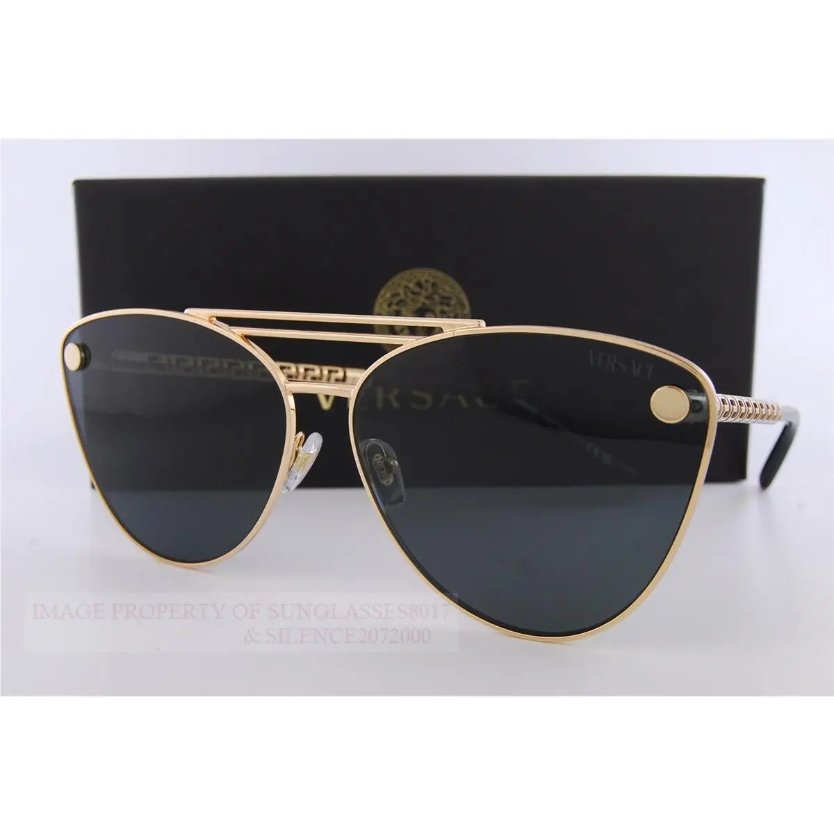 Versace Sunglasses VE 2267 1002/87 Gold/dark Grey For Women