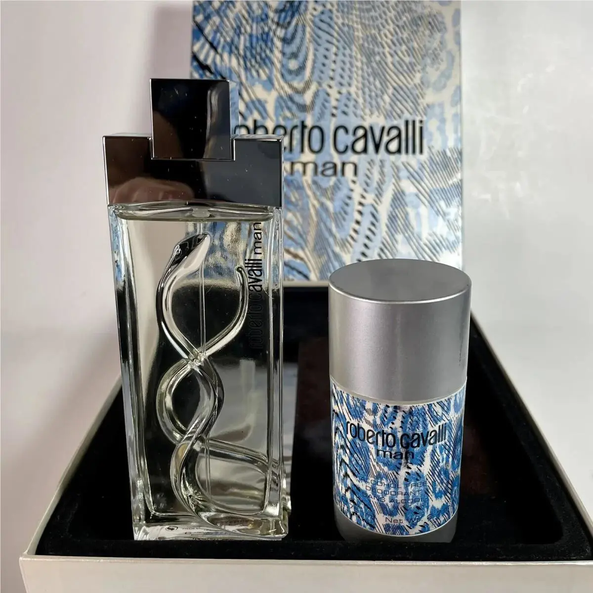 Roberto Cavalli Man 3.4oz Edt + 2.7oz Deodorant Rare - Set