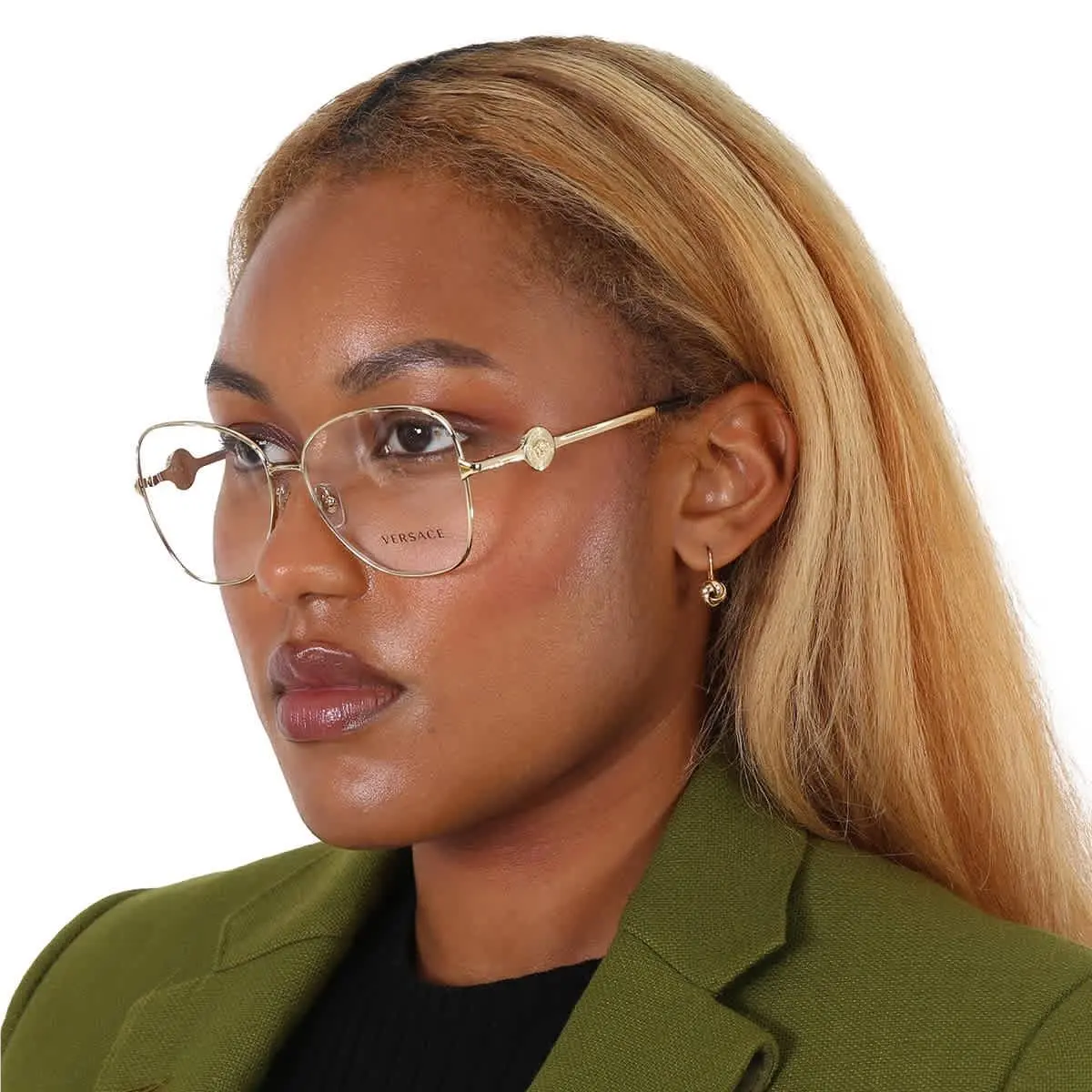 Versace Demo Butterfly Ladies Eyeglasses VE1289 1002 55 VE1289 1002 55