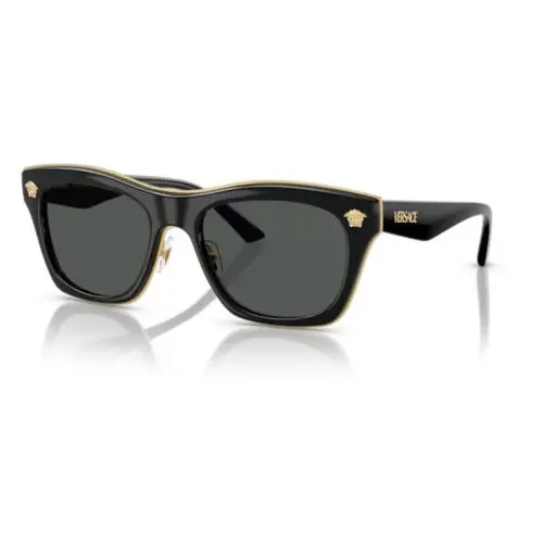 Versace 0VE2272 GB1/87 Black/dark Grey Rectangle Men`s Sunglasses