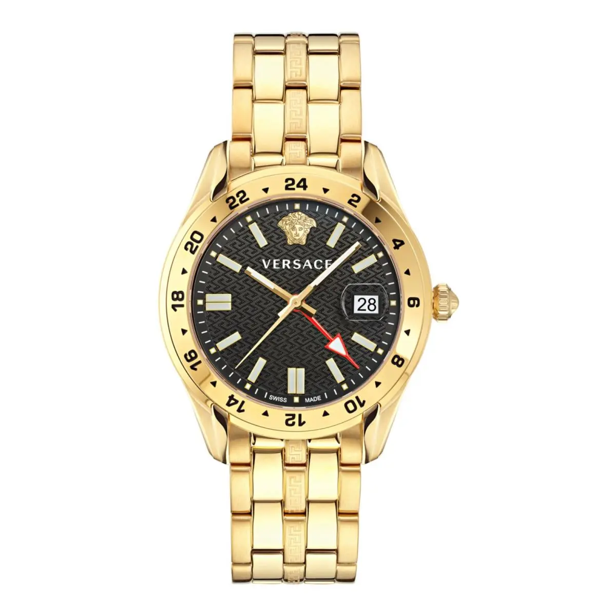 Versace Mens Gold 41mm Bracelet Fashion Watch