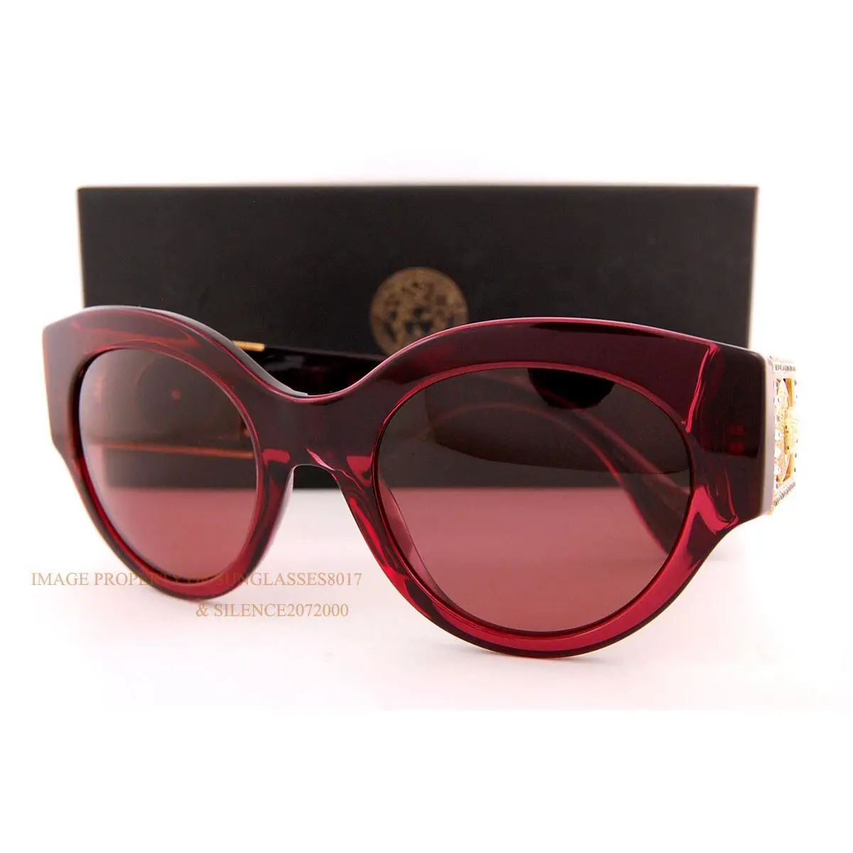 Versace Sunglasses VE 4438B 538569 Red Trnasparent For Women