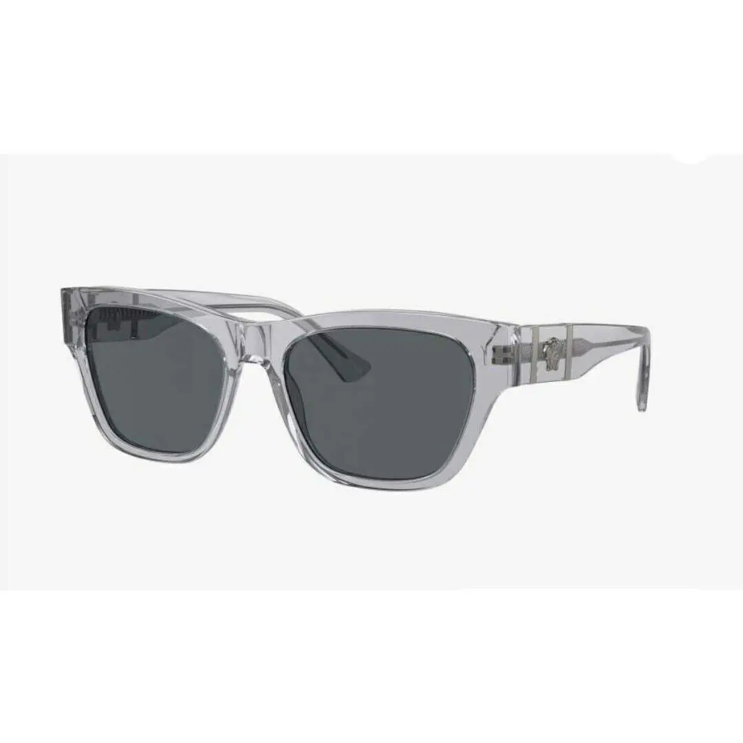 Versace VE4457 5432/87 Grey Transparent Dark Grey 55 mm Men`s Sunglasses