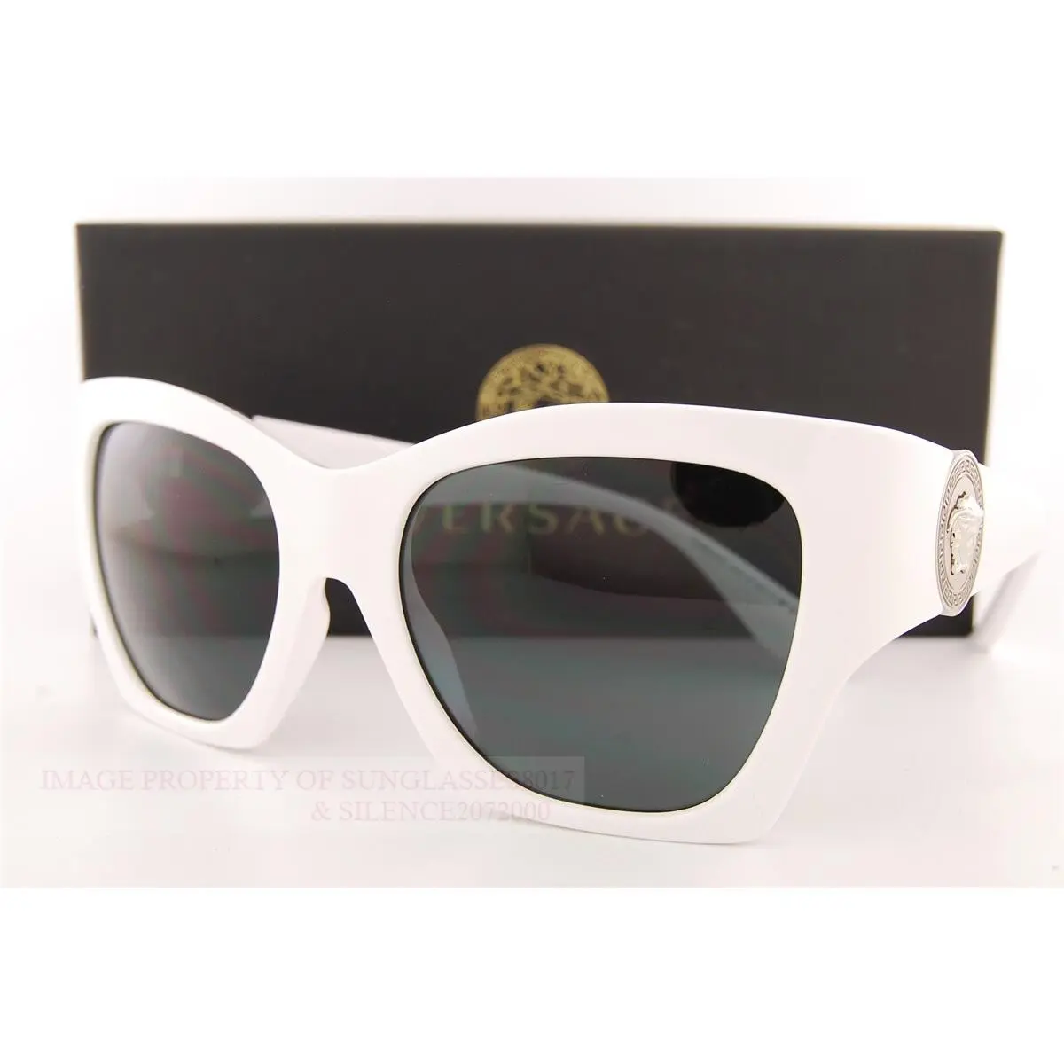 Versace Sunglasses VE 4452 314/87 White/dark Grey For Women