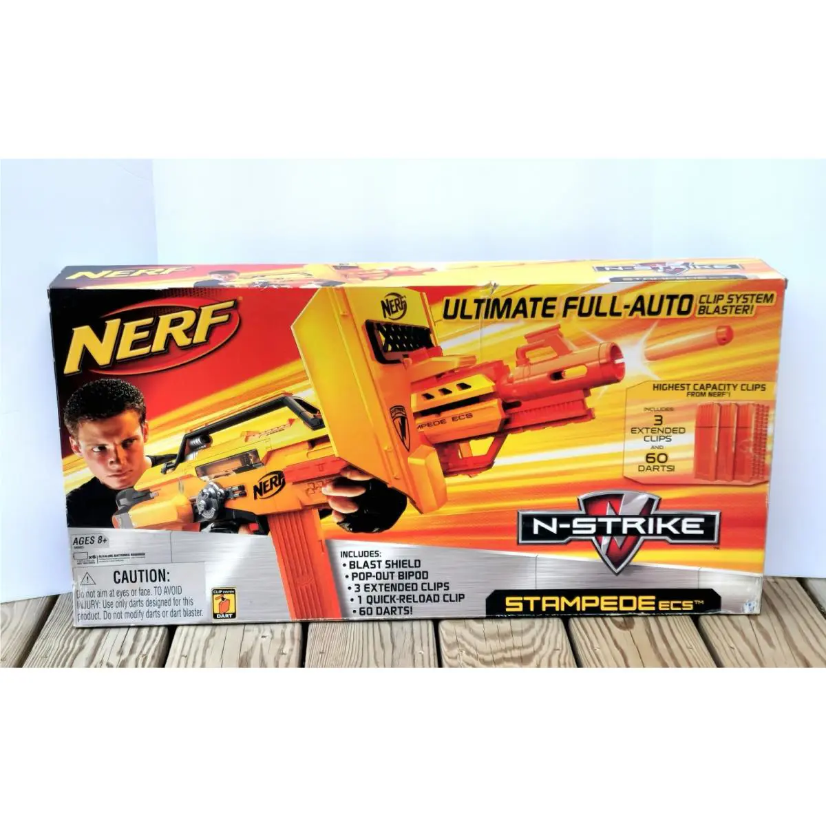 Nerf Ultimate Action N-strike Stampede Ecs Full Autoclip System Dart Blaster