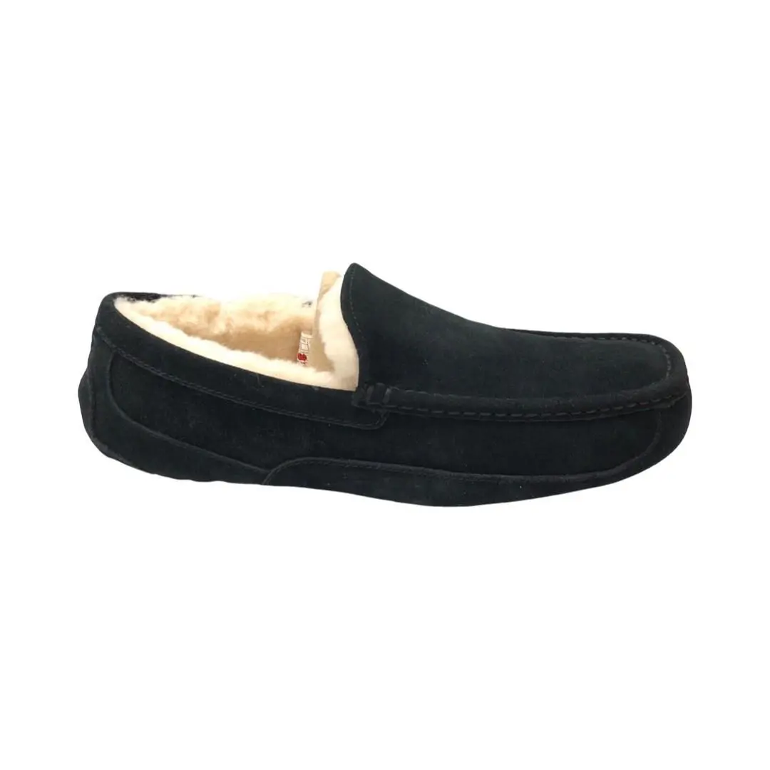 Ugg Men`s Ascot Slippers Black 1101110 Shoe Sheepskin Suede by UGG