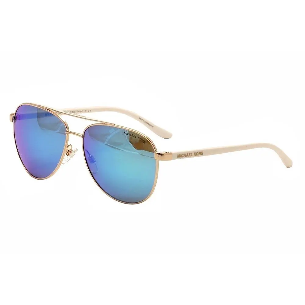 Michael Kors Hvar MK5007 MK/5007 1045/25 Rose Gold White Pilot Sunglasses 59mm
