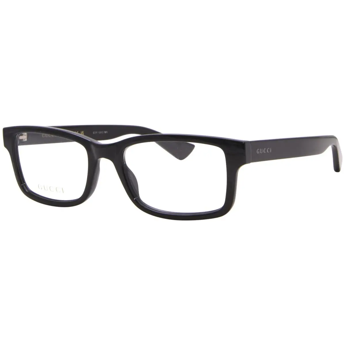 Gucci GG1717O 001 Eyeglasses Frame Men`s Black Full Rim Rectangle Shape 54mm