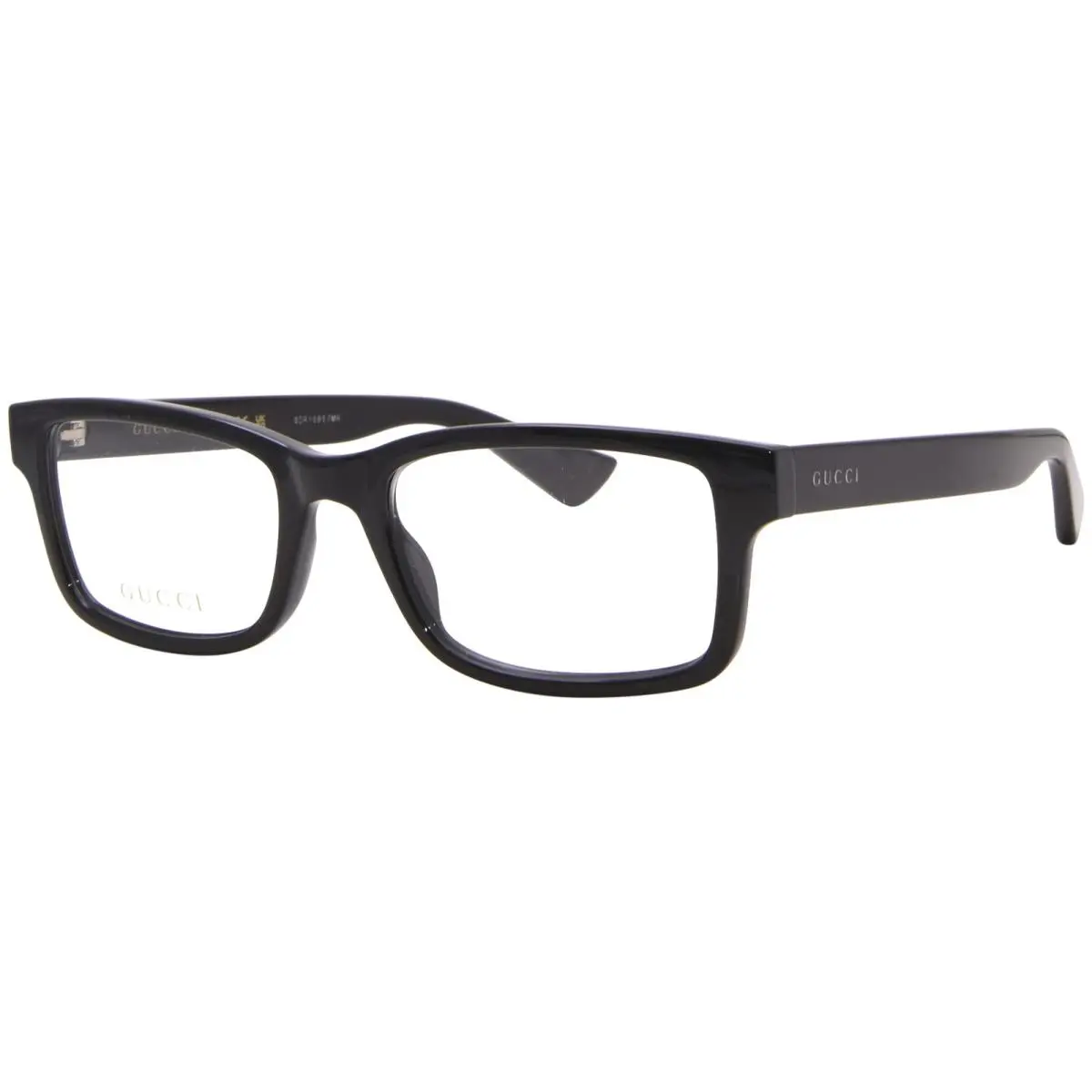 Gucci GG1717O 001 Eyeglasses Frame Men`s Black Full Rim Rectangle Shape 54mm