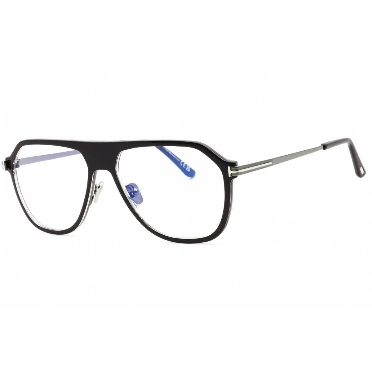 Tom Ford TF5943-B 050 Aviator Shiny Brown-ruthenium 56 mm Men`s Eyeglasses Frame