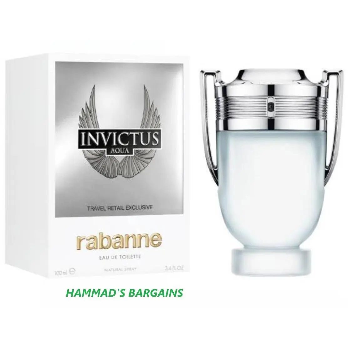 Invictus Aqua BY Paco Rabanne Edt 3.4 OZ / 100 ML For Men