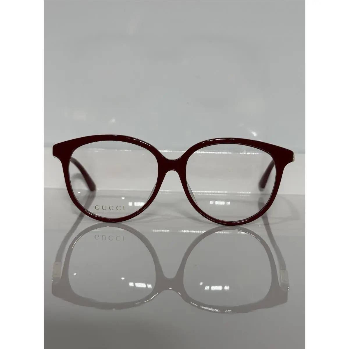 Gucci GG1194OA 003 Red Round Acetate Woman’s Eyeglasses 55mm