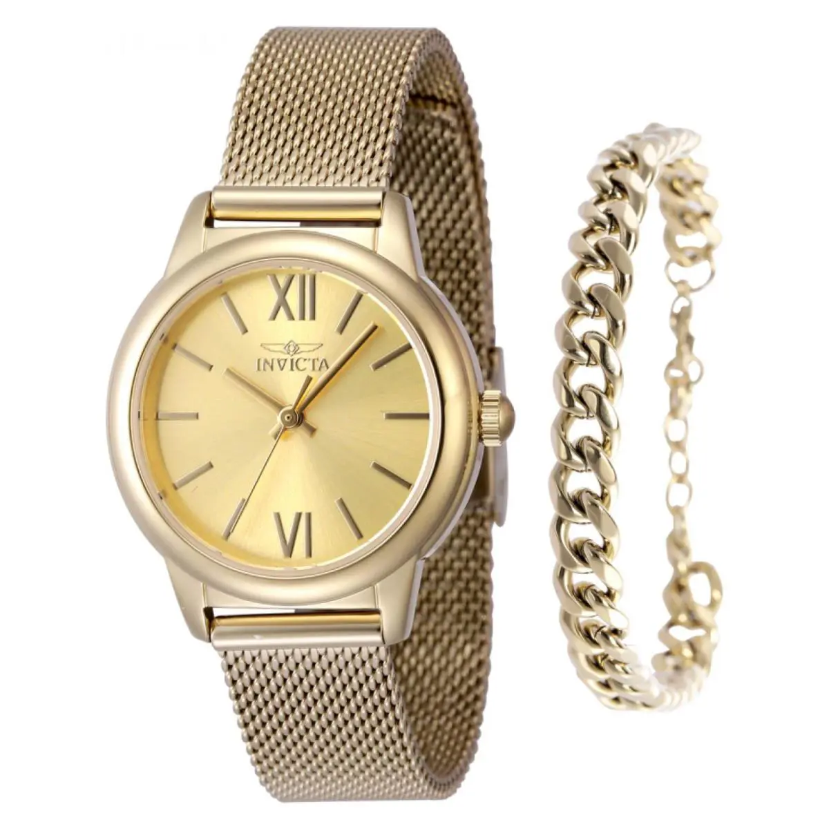 Invicta Angel Quartz Gold Dial Ladies Watch 48250