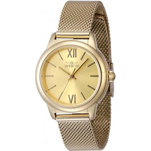Angel Quartz Gold Dial Ladies Watch 48250 by Invicta