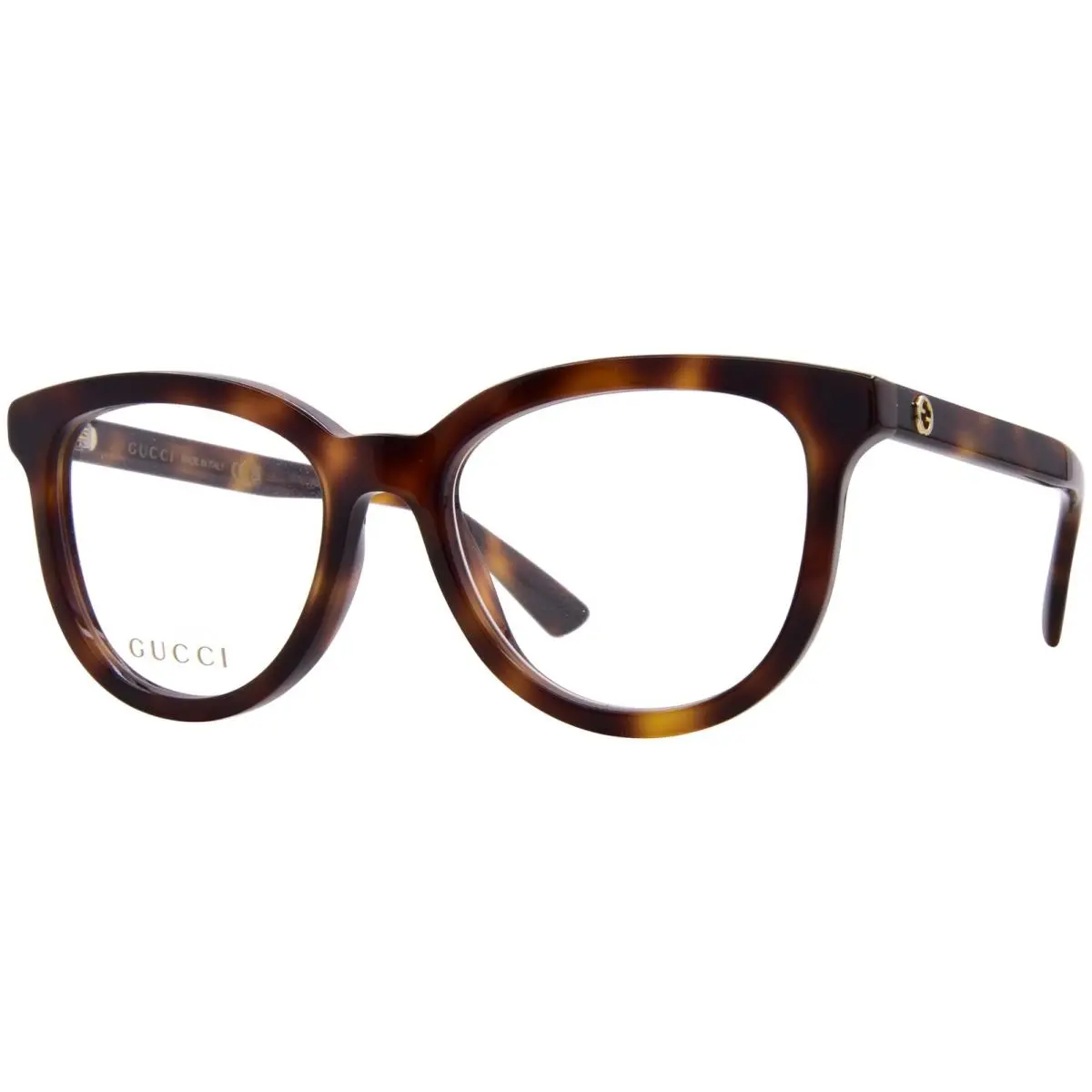 Gucci GG1687O 002 Eyeglasses Women`s Havana Full Rim Cat Eye 52mm