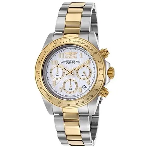 Invicta Speedway Chronograph White Dial Two-tone Men`s Watch