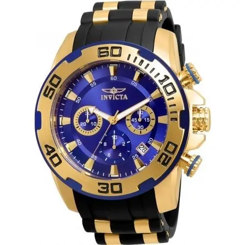 Men`s 22313 Pro Diver Quartz Chronograph Blue Dial Watch by Invicta