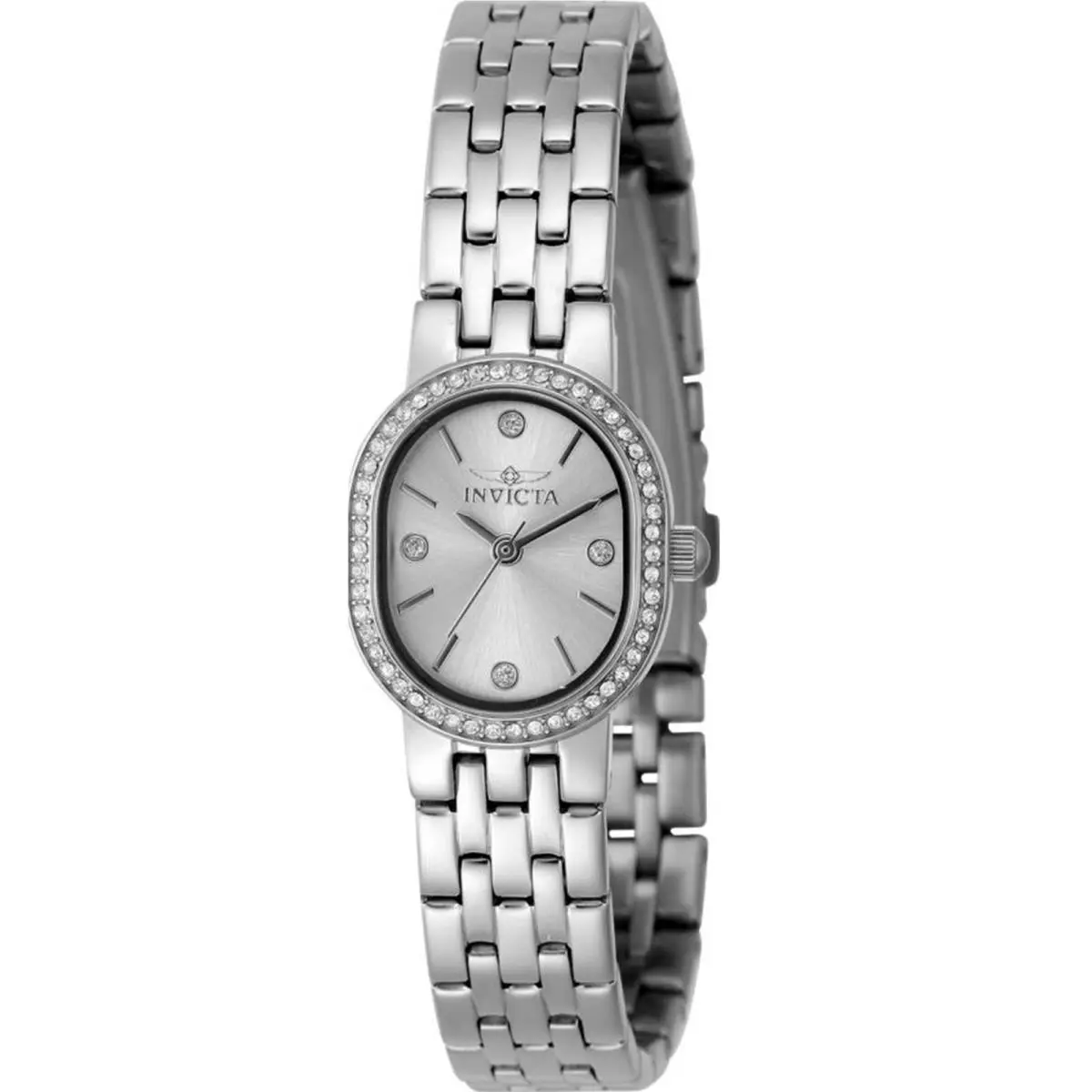 Invicta Women`s 48134 Angel Quartz 3 Hand Silver Dial Watch - Silver, Quartz