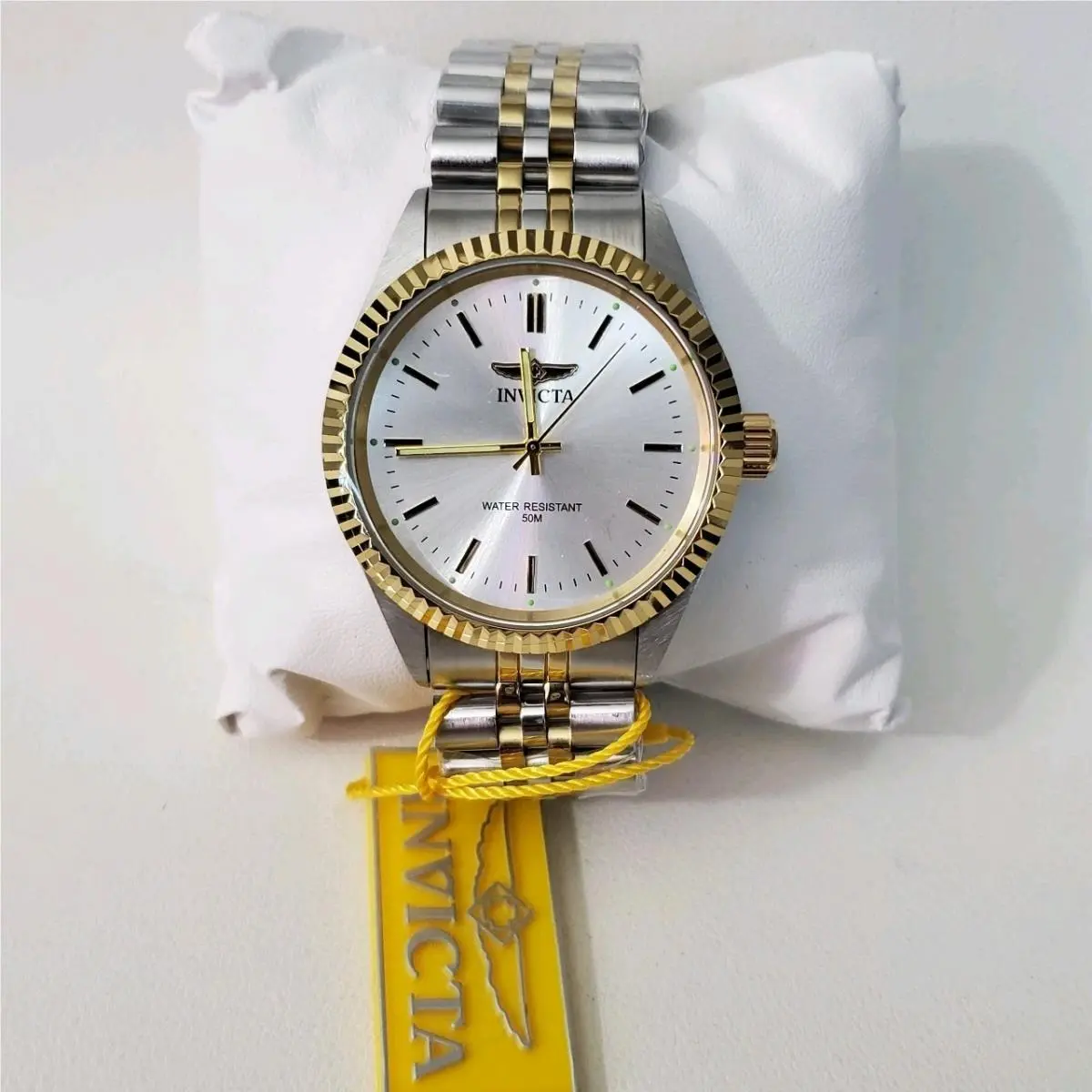 29378  Specialty Silver Sunburst Dial Two-tone Bracelet 50m 43mm by Invicta