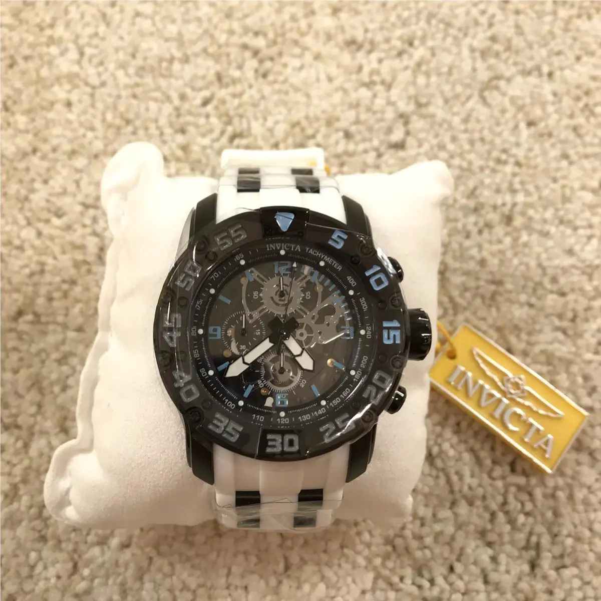 Invicta Racing JM Limited Edition Men`s 48mm Black White Skeleton Watch 48064