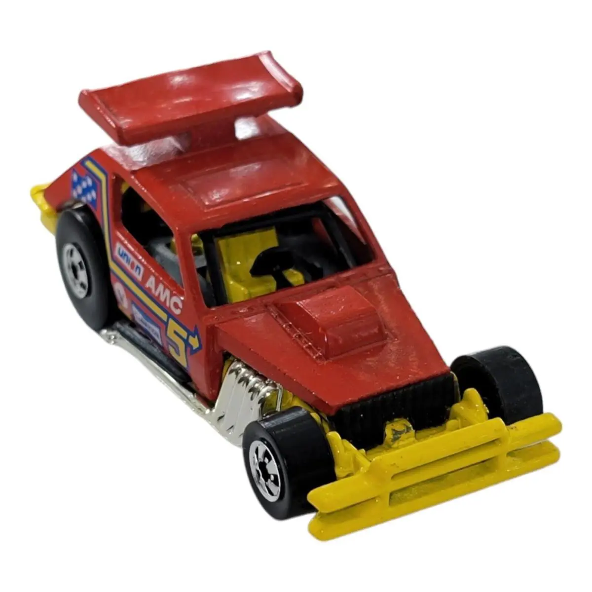 Vintage 1979 Hot Wheels Greased Gremlin F1 2502 in Red Yellow - Mint W/card