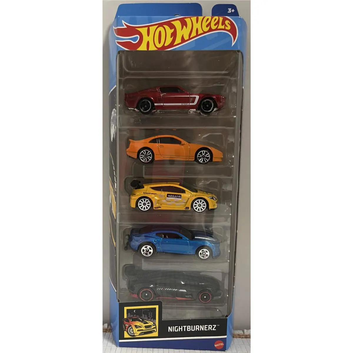 Mattel Hot Wheels 5 Pack Gift Set Nightburnerz Series Cars 1:64 Mint