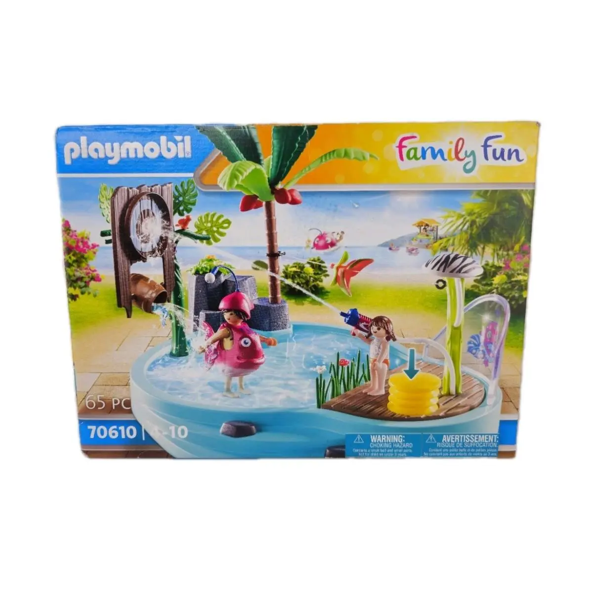 Playmobil Family Fun 70610 Small Pool with Water Sprayer and Target 65pc
