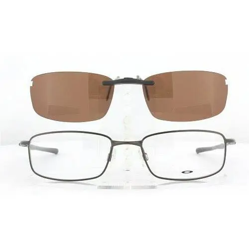Custom Made For Oakley PEWTER_CASING-OX3110-54X18-F Polarized Clip-on Sunglasses