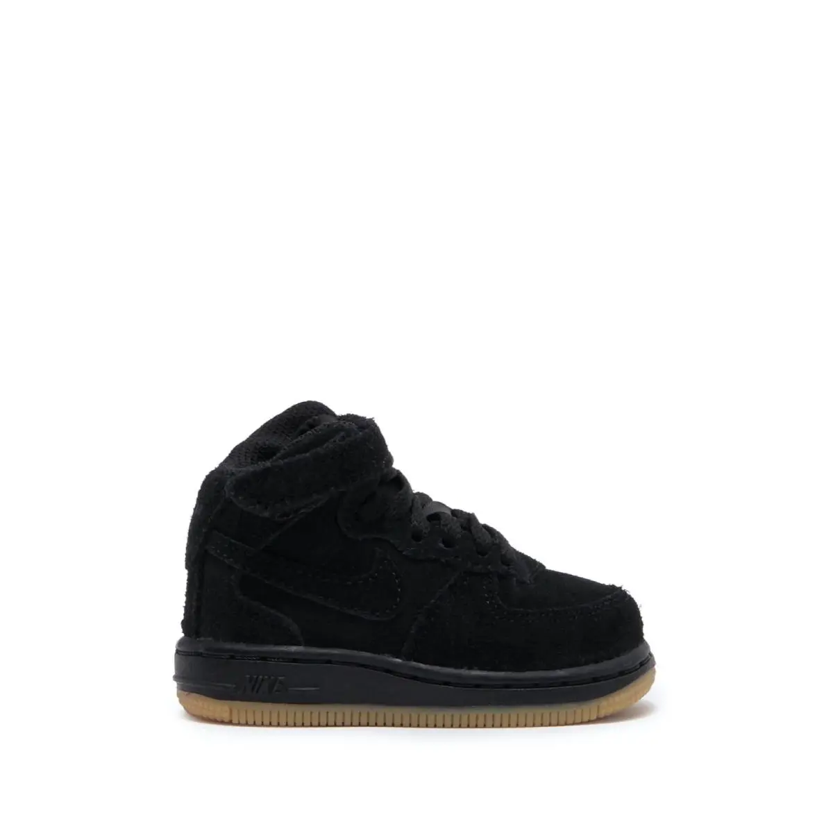 Toddler`s Nike Air Force 1 Mid LV8 TD Black/gum Athletic Fashion 859338 002 - Black/Gum Brown