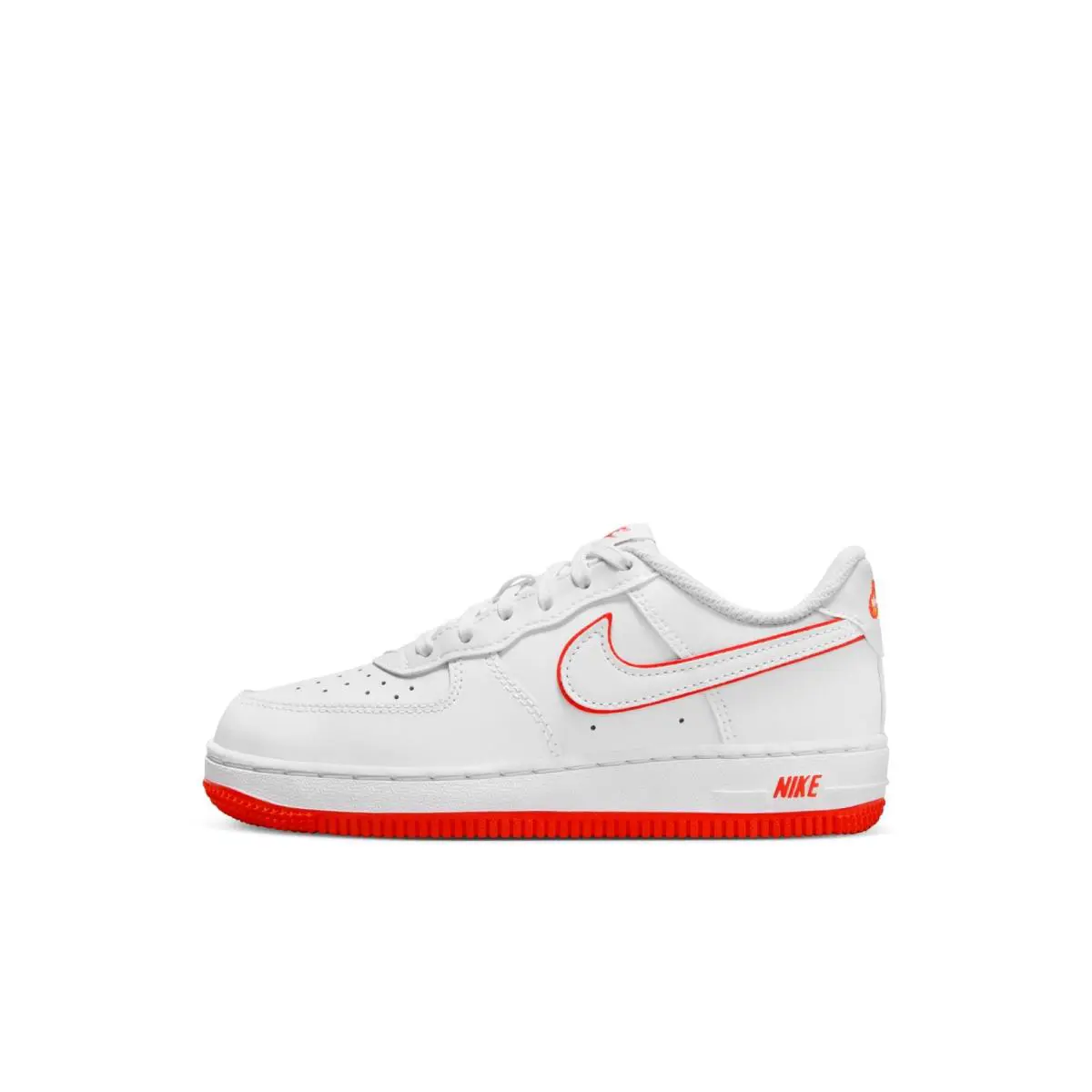 FJ3484-101 Preschool Nike Air Force 1 Low `white Picante Red PS ` - White/Picante Red/White