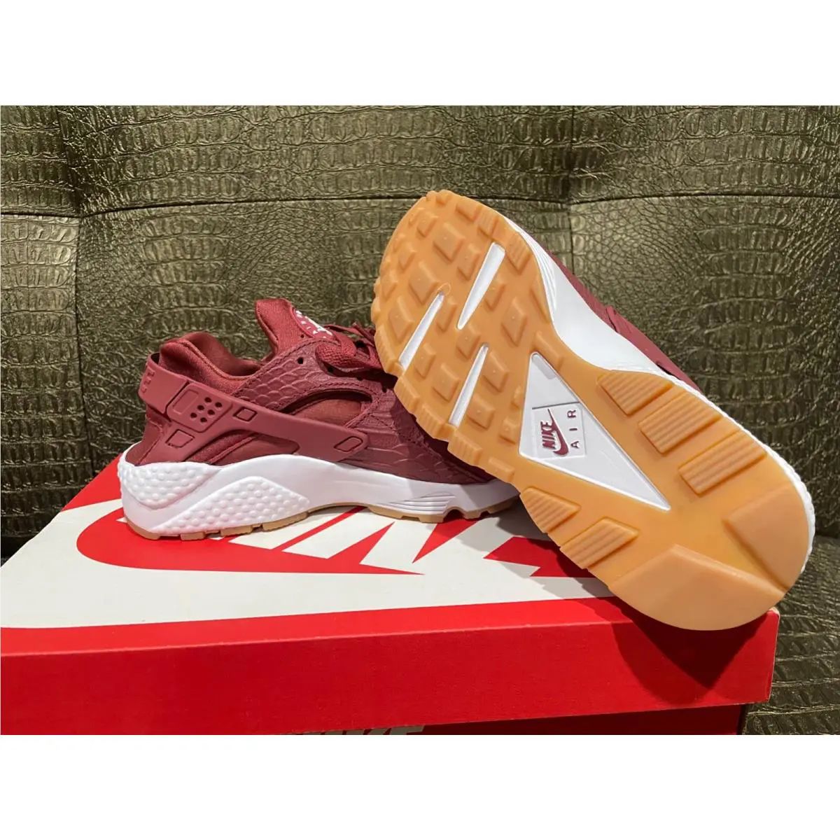 Nike shoes - Nike Air Huarache Run - Air Huarache Run - 859429 600 - Cedar/Cedar-Gum Yellow-White 3