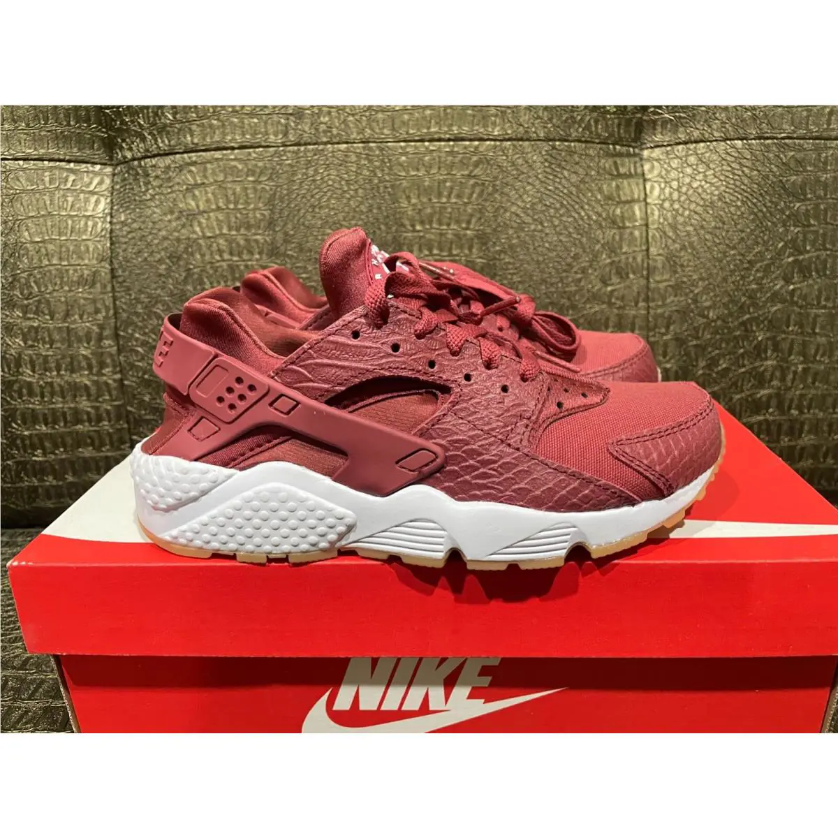 Nike shoes - Nike Air Huarache Run - Air Huarache Run - 859429 600 - Cedar/Cedar-Gum Yellow-White 4