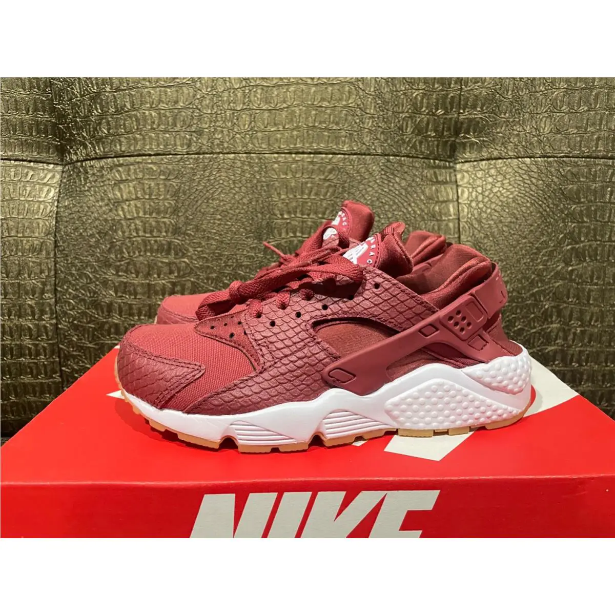 Nike shoes - Nike Air Huarache Run - Air Huarache Run - 859429 600 - Cedar/Cedar-Gum Yellow-White 6