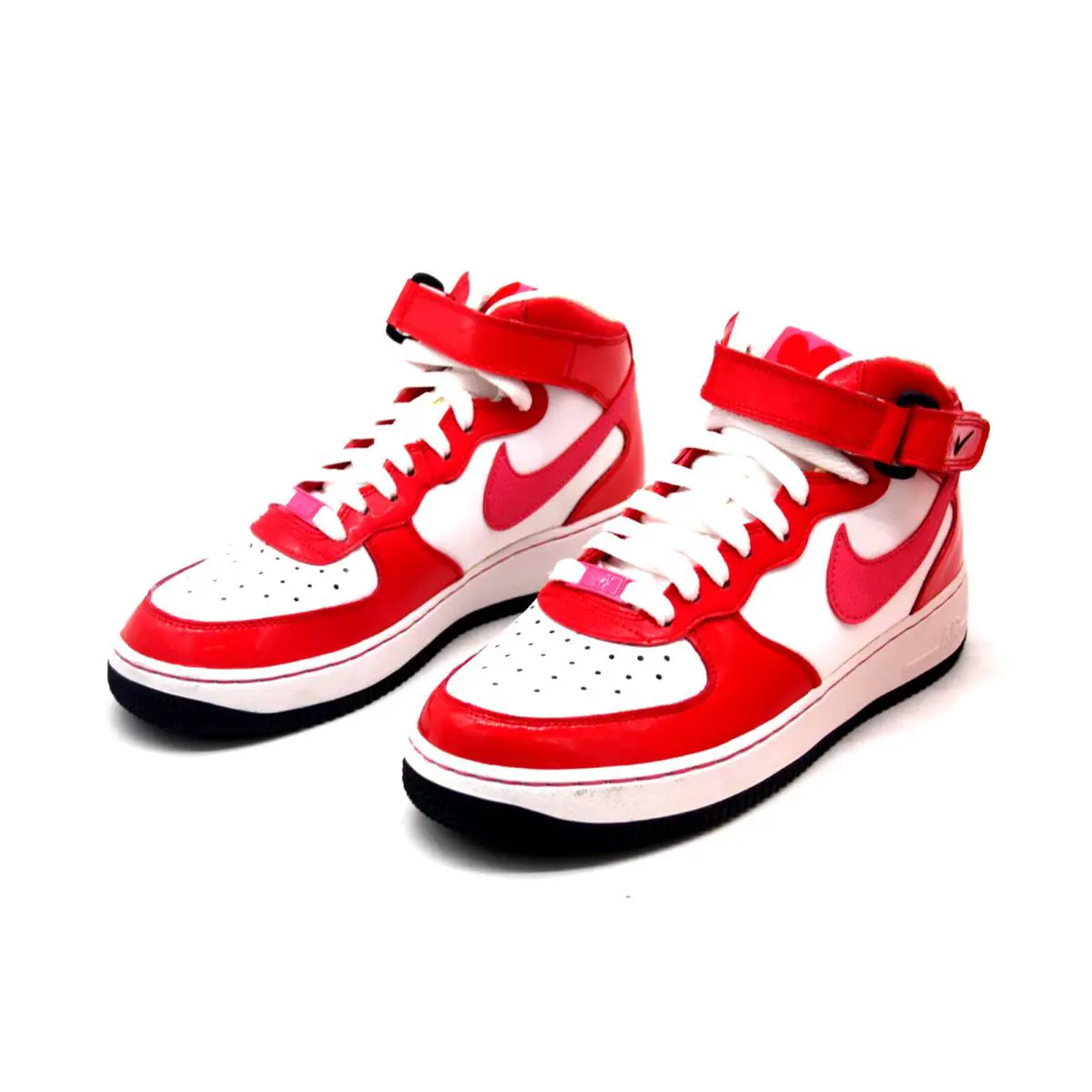 Nike shoes - Nike Air Force 1 Mid GS - White/Dynamic Pink-Hyper Red-Dark Obsidian 1