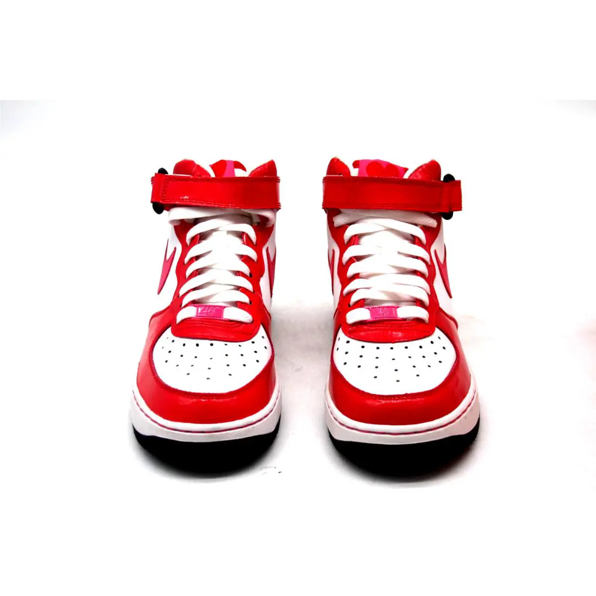Nike shoes - Nike Air Force 1 Mid GS - White/Dynamic Pink-Hyper Red-Dark Obsidian 3