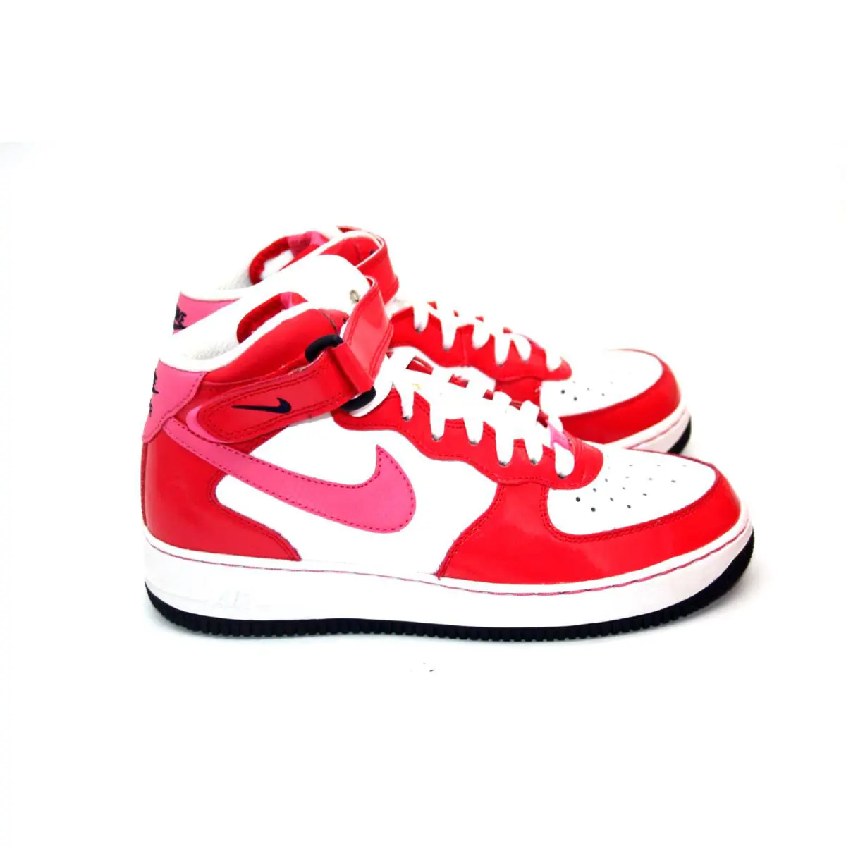 Nike shoes - Nike Air Force 1 Mid GS - White/Dynamic Pink-Hyper Red-Dark Obsidian 5