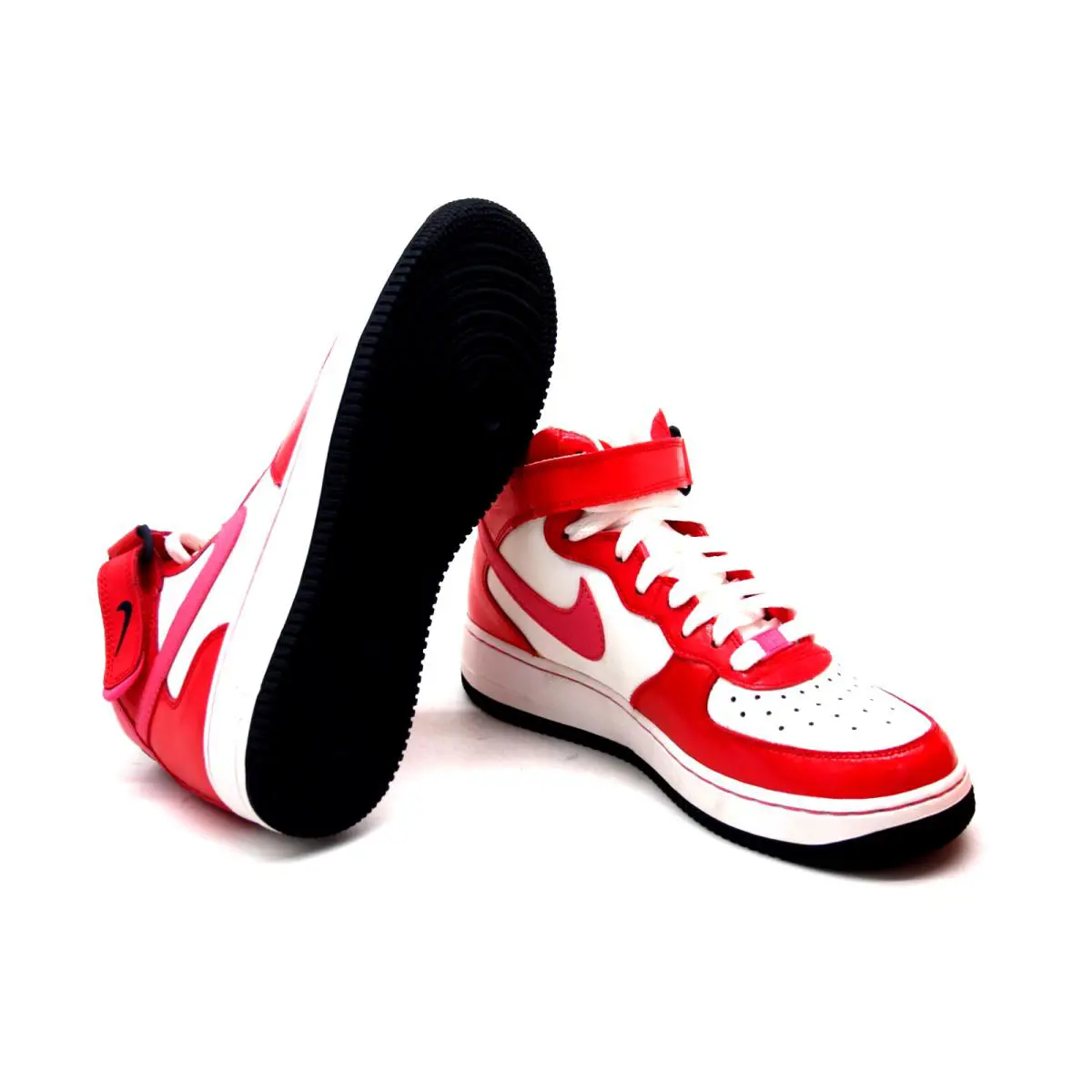 Nike shoes - Nike Air Force 1 Mid GS - White/Dynamic Pink-Hyper Red-Dark Obsidian 6
