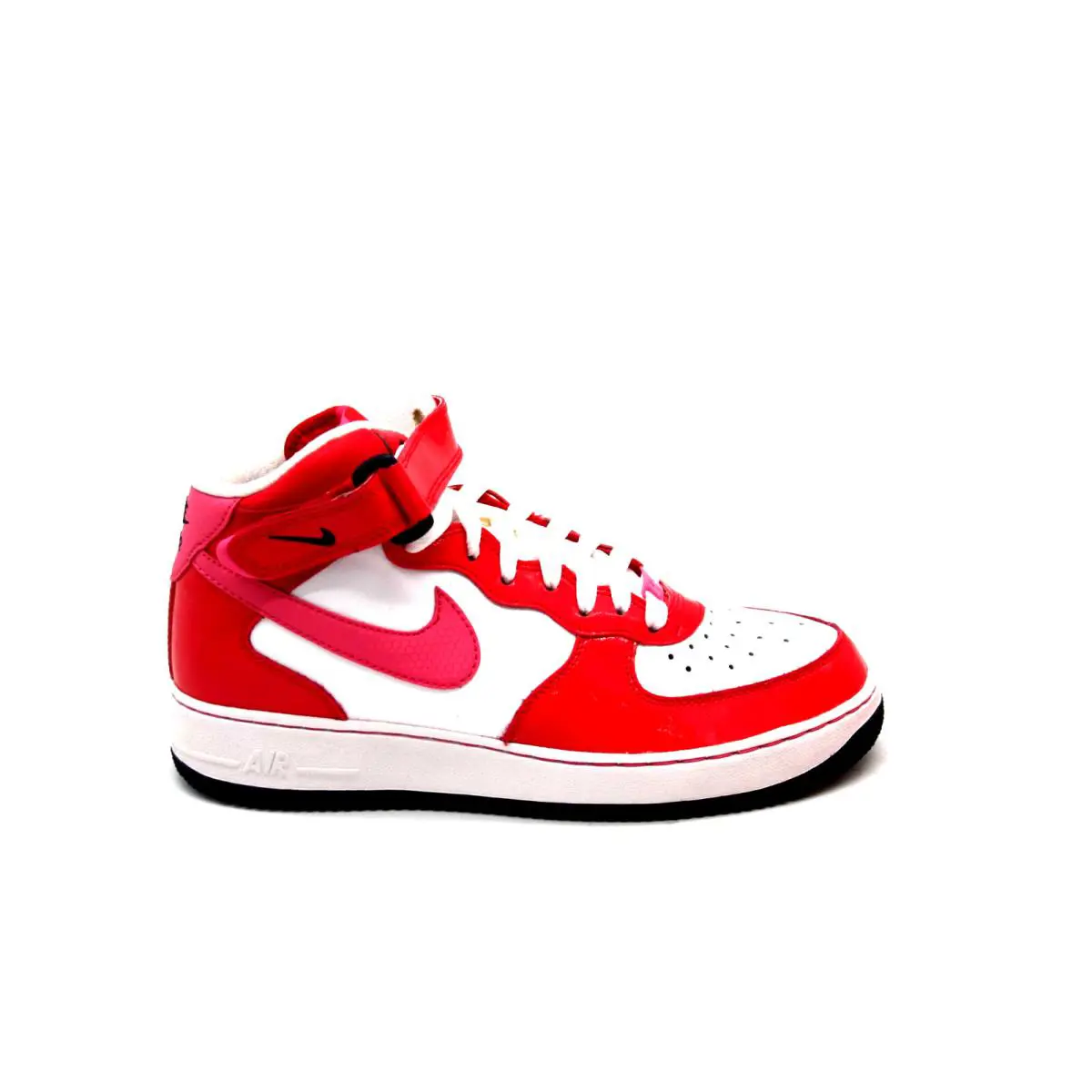 Nike shoes - Nike Air Force 1 Mid GS - White/Dynamic Pink-Hyper Red-Dark Obsidian 8