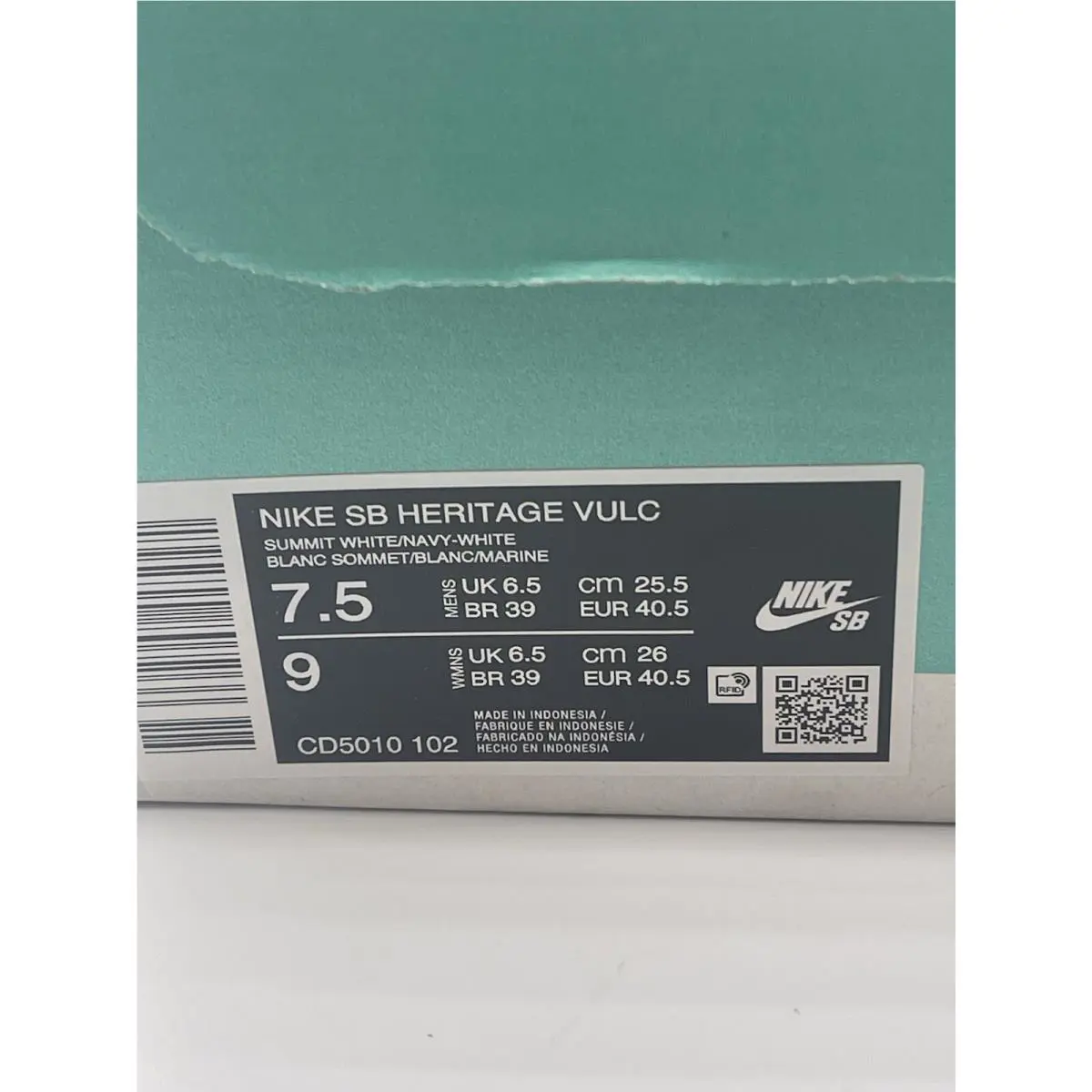 Nike shoes - Nike SB Heritage Vulc - Heritage Vulc - CD5010 102 - White/Blue 6